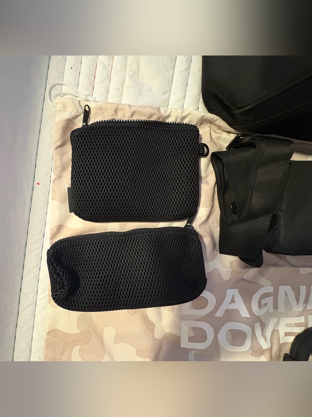 Medium Dagne Dover Black Duffel Tote with Wide Straps - Picture 11 of 15
